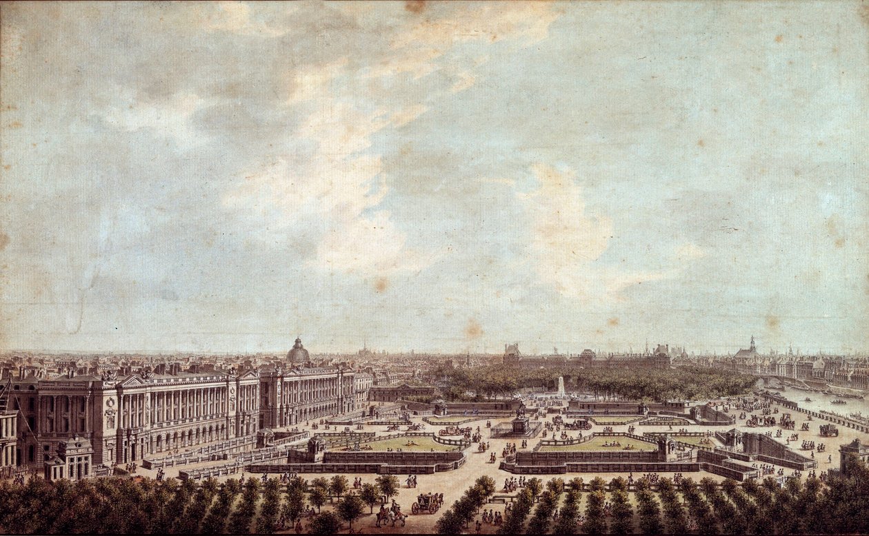 Vue de la place Louis XV (actuelle place de la Concorde à Paris) - Louis Nicolas de Lespinasse