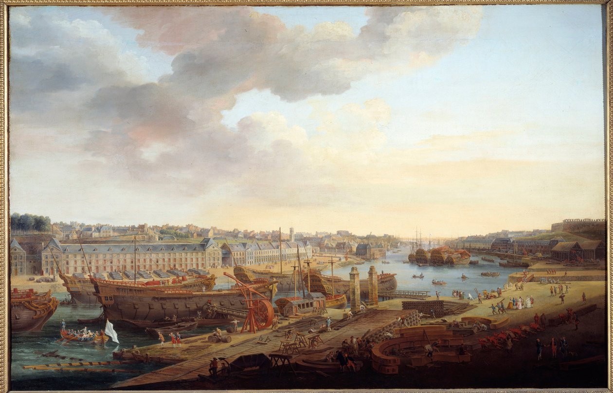 Chantier naval : "Le port de Brest" (1774) - Louis Nicolas van Blarenberghe