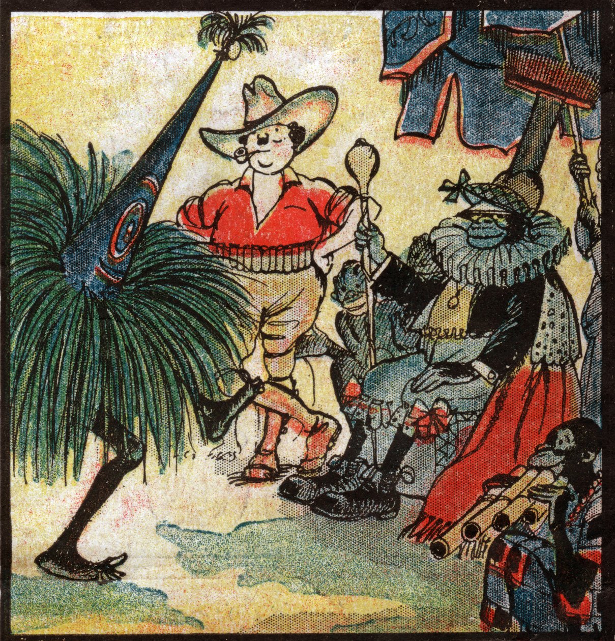 Nestor Fenleroc, colon européen visite une tribu africaine. 1923 - Louis Peltier
