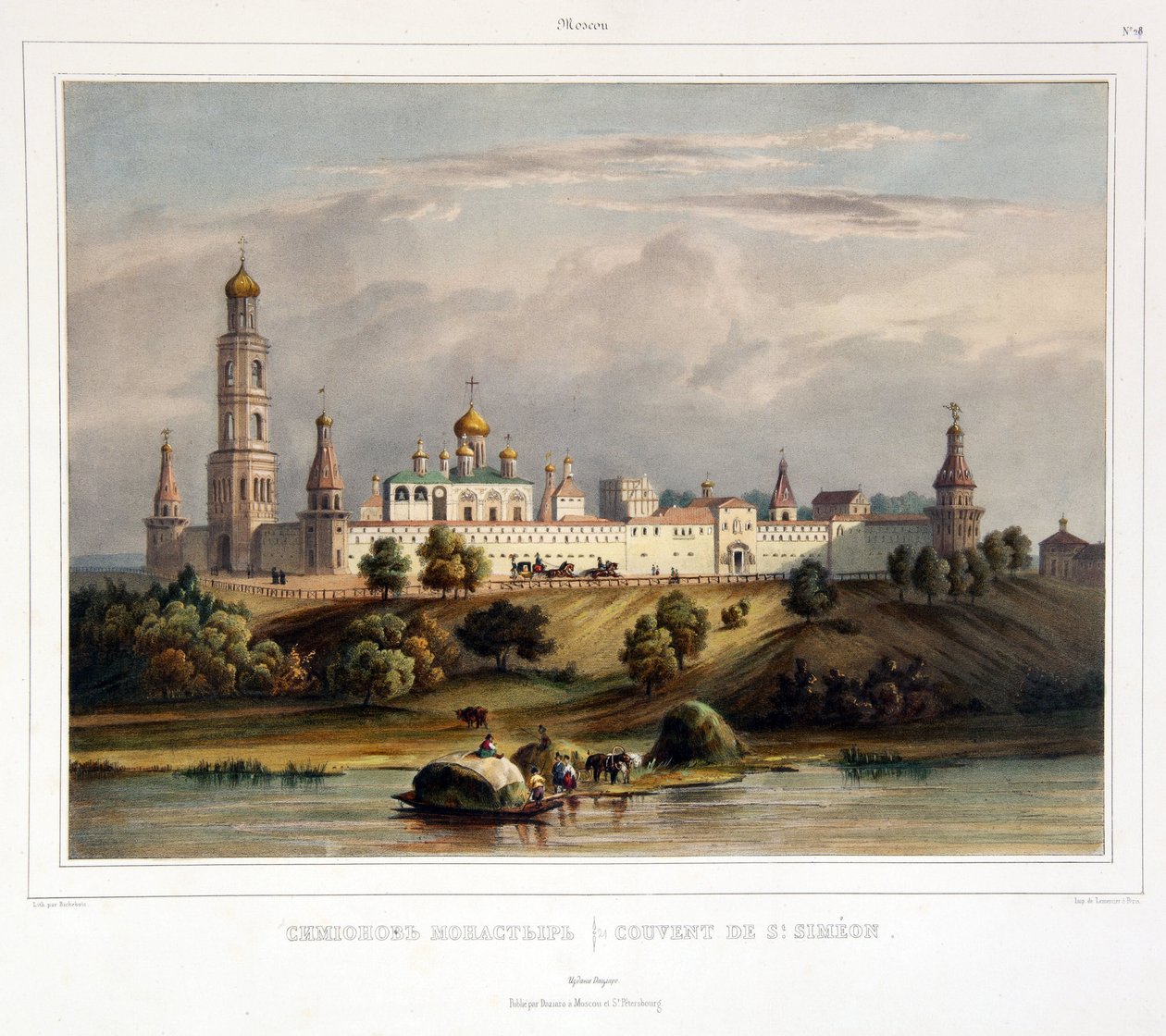 Le Couvent de Saint Simon, Moscou - Louis Philippe Alphonse Bichebois