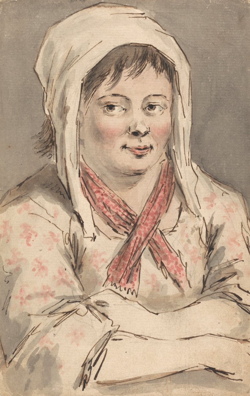 Jeune paysanne aux bras croisés - Louis Philippe Boitard