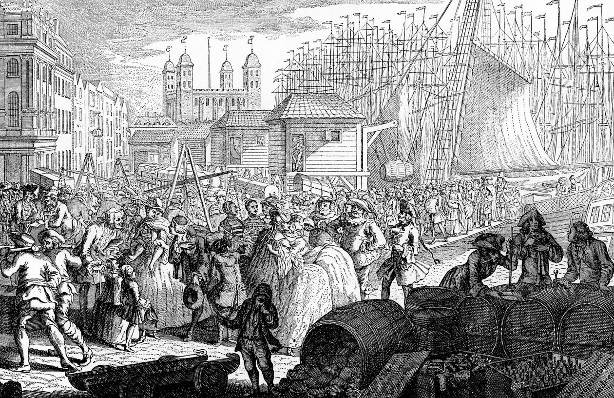 Les importations de la Grande-Bretagne en provenance de France..., 1757 - Louis Philippe Boitard