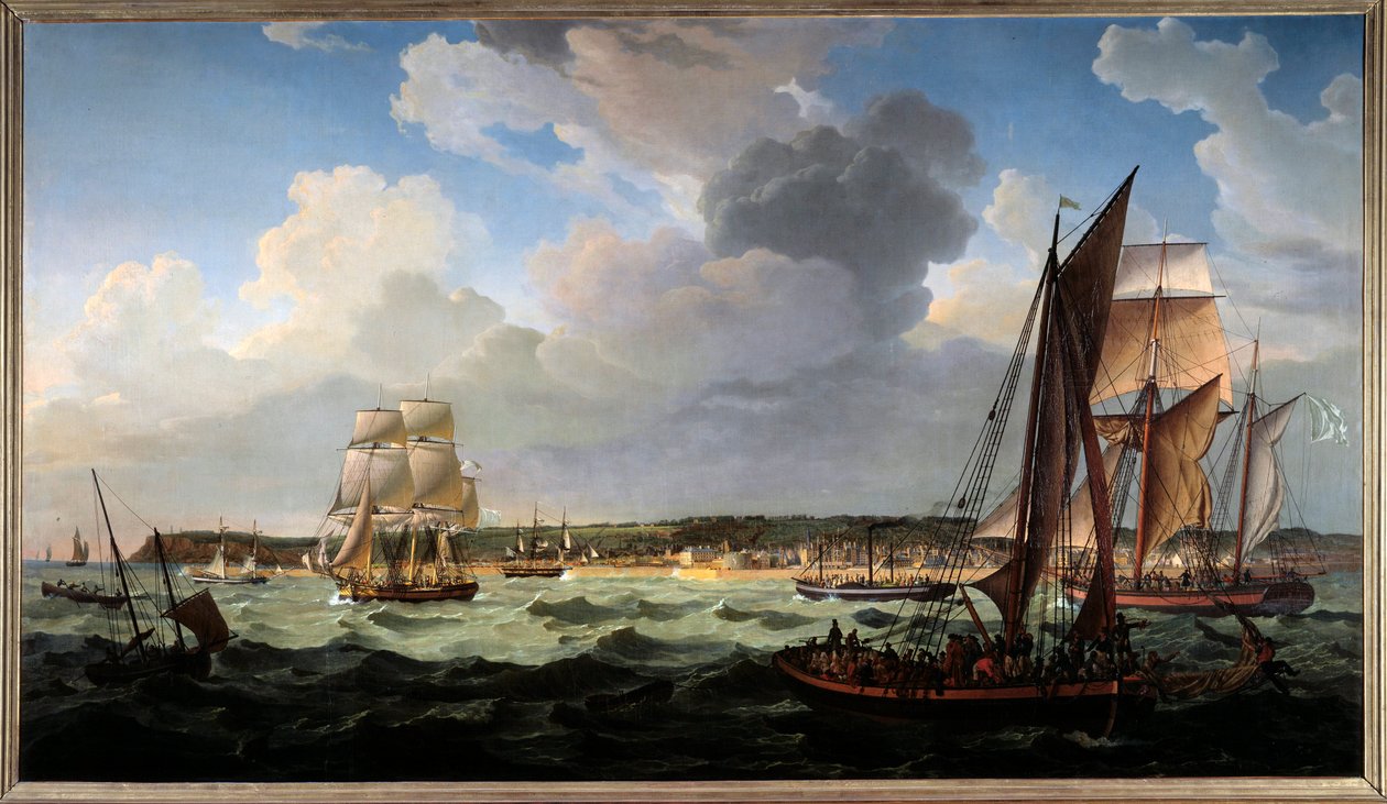Le Havre depuis la mer. Peinture de Louis Philippe Crépin (1772-1851) - Louis Philippe Crepin