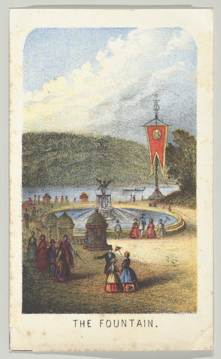 La Fontaine, de la série, Vues de Central Park, New York, Partie 3, 1864 - Louis Prang