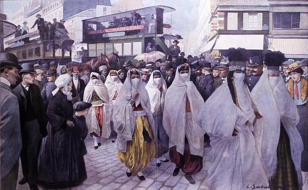 Artistes du Théâtre Oriental retournant au Trocadéro - Louis Remy Sabattier