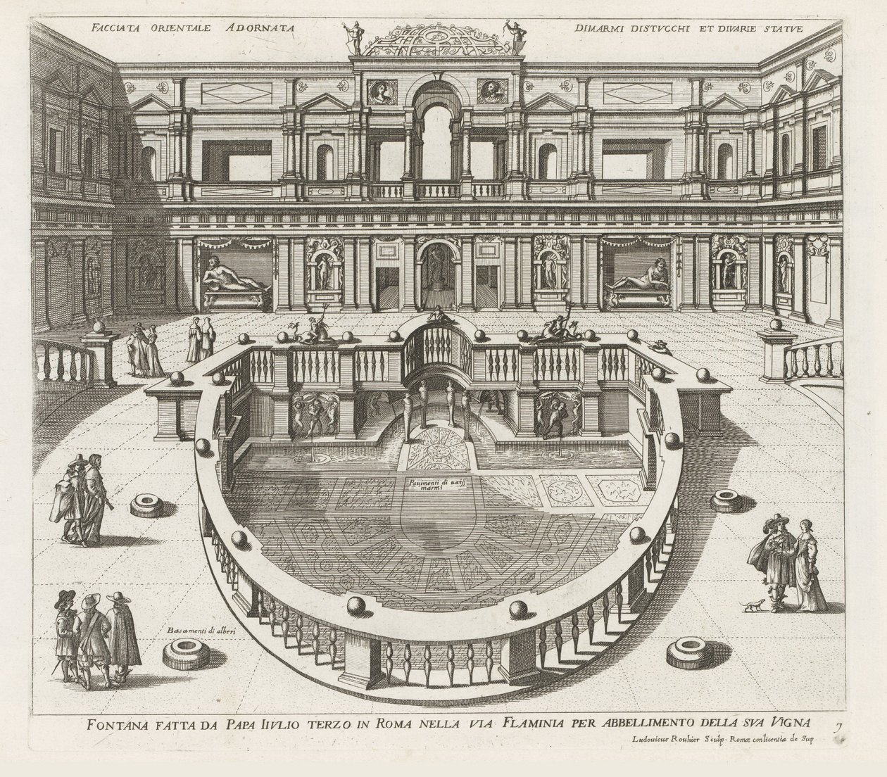 Nymphaeum dans la Villa Giulia à Rome (Les fontaines dans les palais et jardins de Rome) - Louis Rouhier