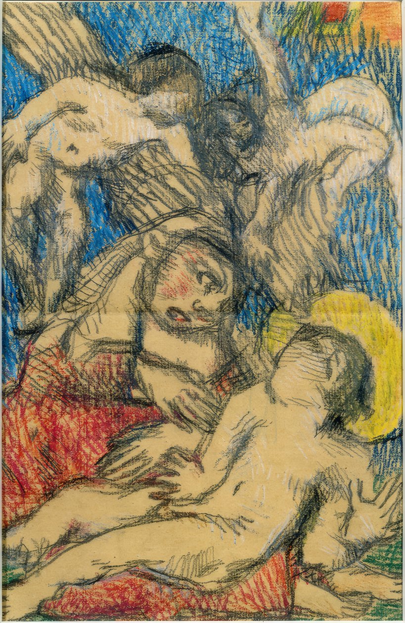 Madone avec enfant et deux anges - Louis Soutter