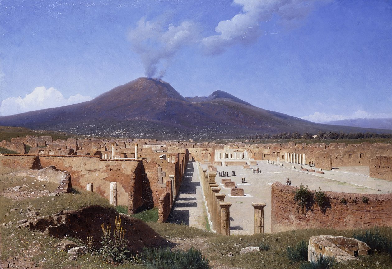 Le Vésuve depuis Pompéi, 1883 - Louis Spangenberg