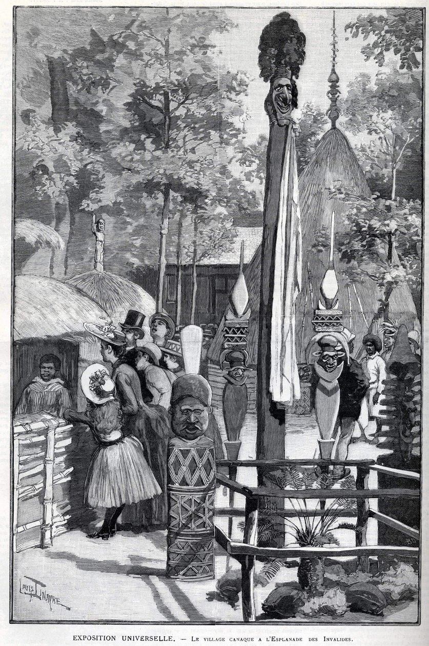 Exposition Universelle 1889 - Le village canaque à l