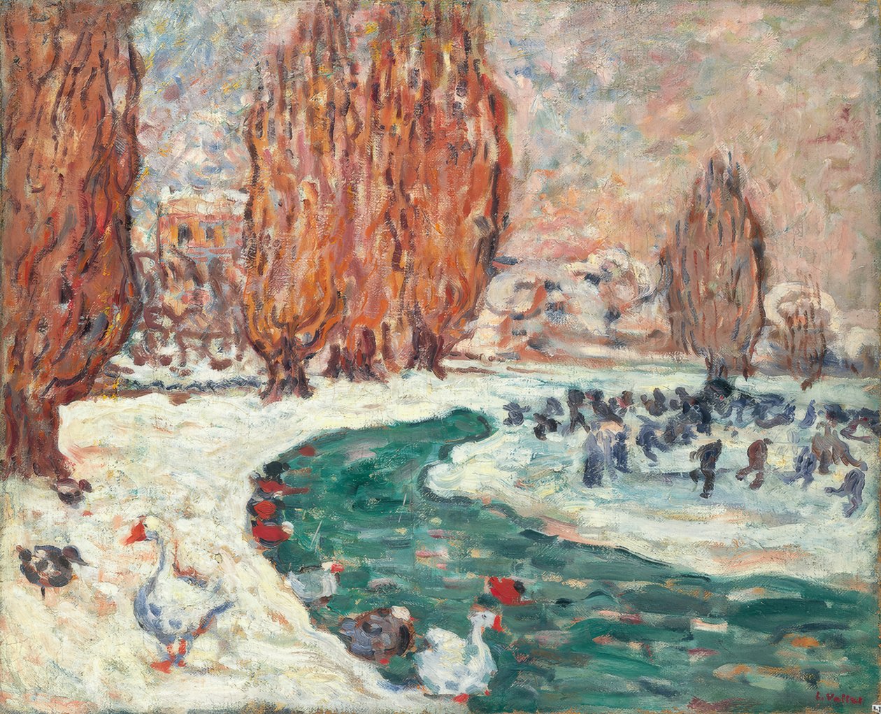Patineurs en hiver (Jardin du Petit Trianon à Versailles) ( ) - Louis Valtat