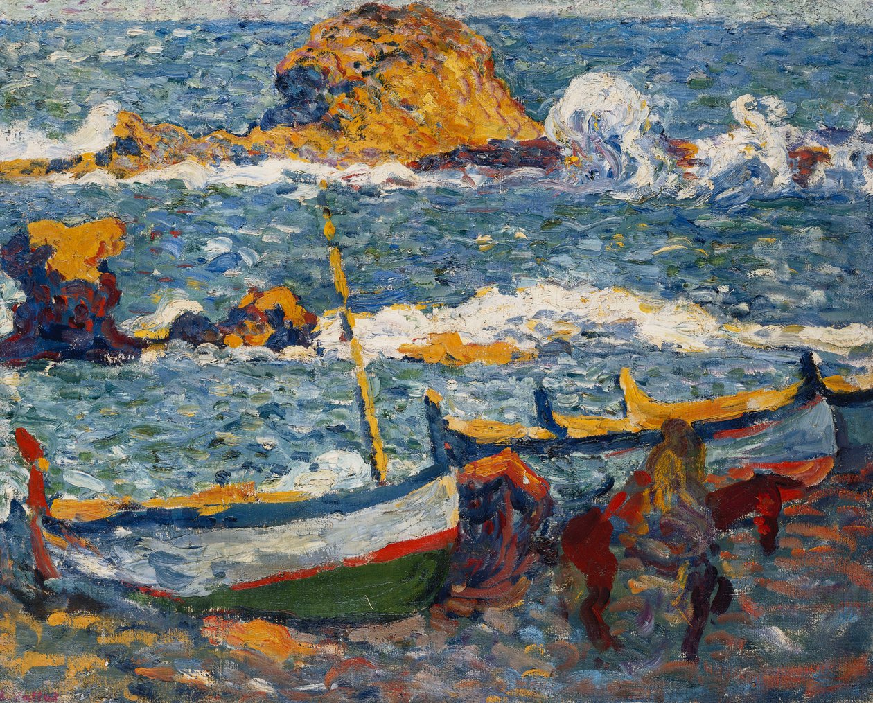 La Grève de Llanca, Espagne - Louis Valtat