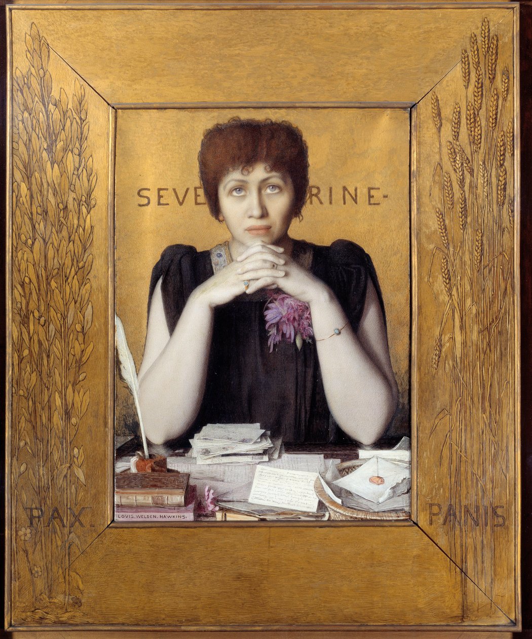 Portrait de Caroline Remy dite Séverine, journaliste française. Peinture par Louis Welden Hawkins - Louis Welden Hawkins