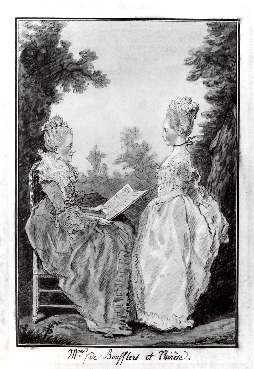 Madame la Comtesse de Boufflers et Thérèse, milieu des années 1760 - Louis de Carmontelle