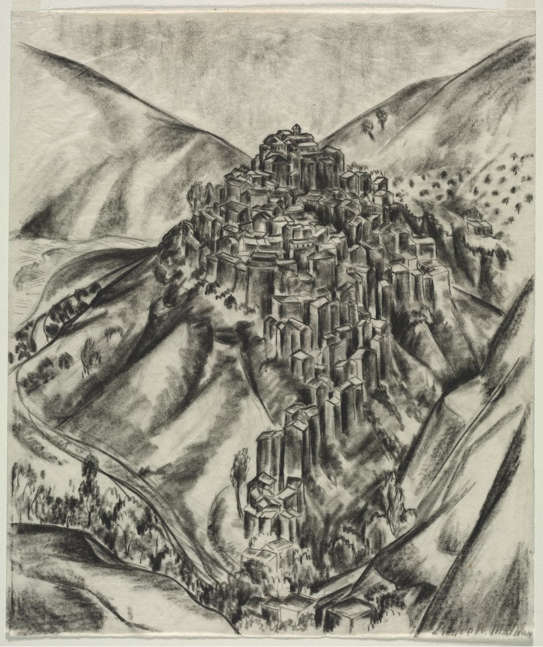 Une ville colline italienne, Anticoli, Italie - Louise B. Maloney