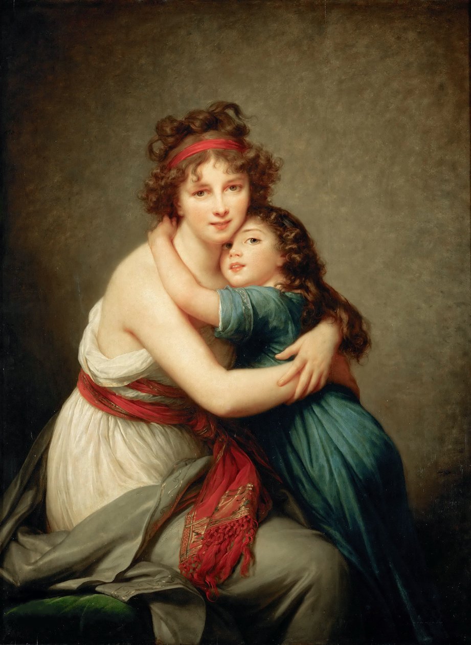 Autoportrait avec sa fille, Julie, vers 1789 - Elisabeth Louise Vigee Lebrun