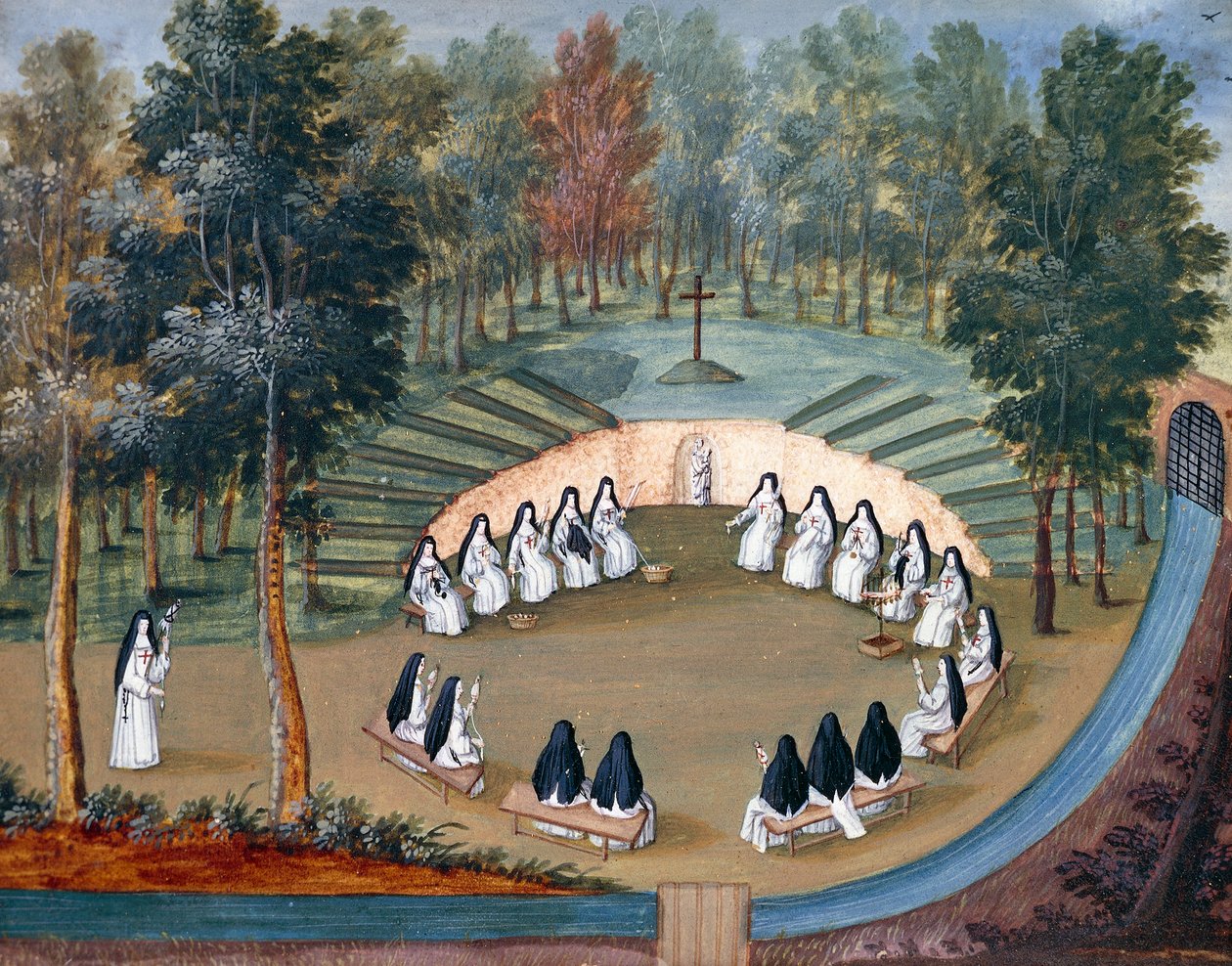 Abbaye de Port-Royal des Champs, Réunion des religieuses en solitude par Louise-Magdeleine Hortemels, France - Louise Magdeleine Hortemels