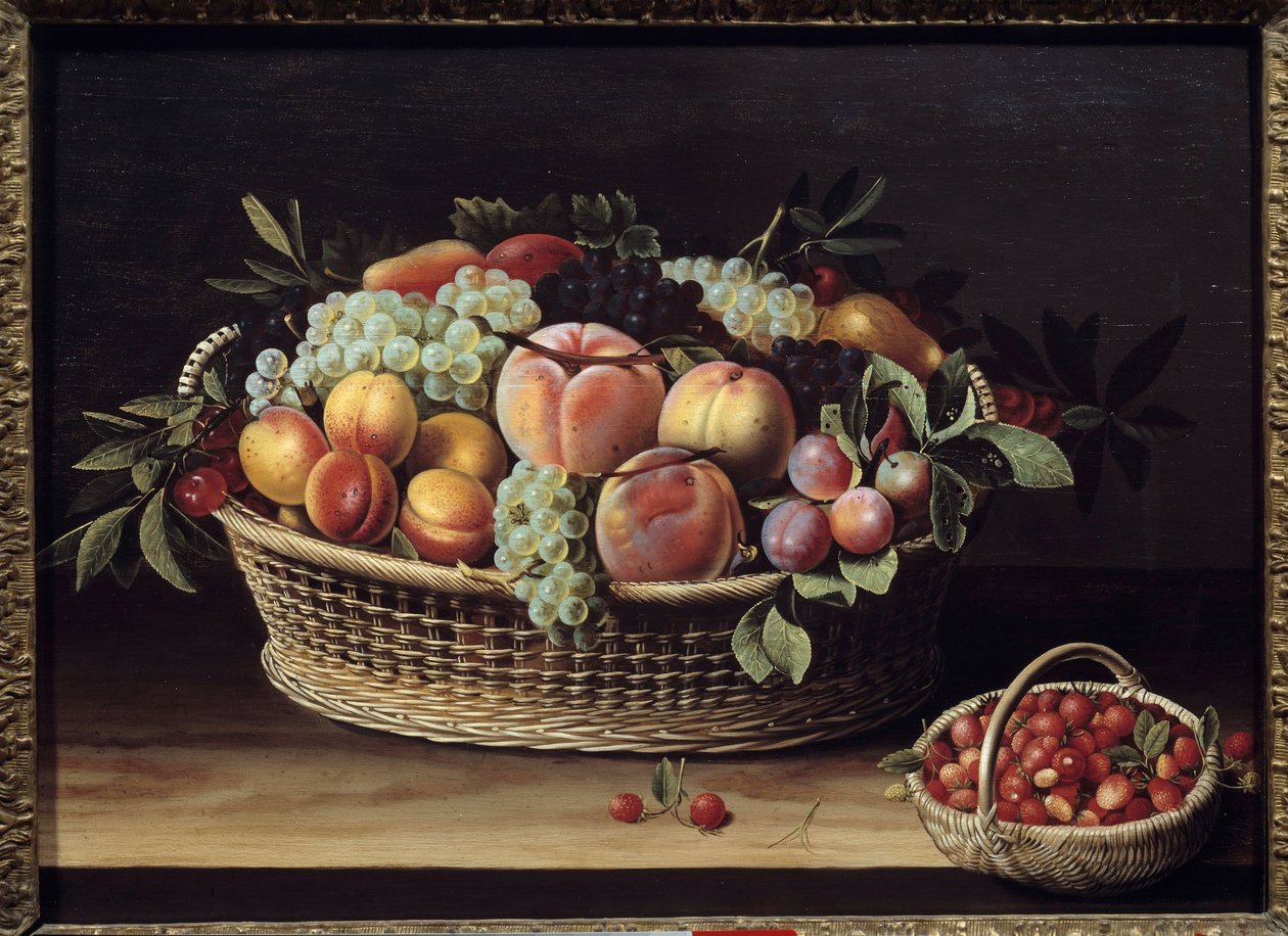 Panier de fruits et paniers de fraises Peinture par Louise Moillon (1610-1696) 1635 Toulouse, musée des Augustins - Louise Moillon