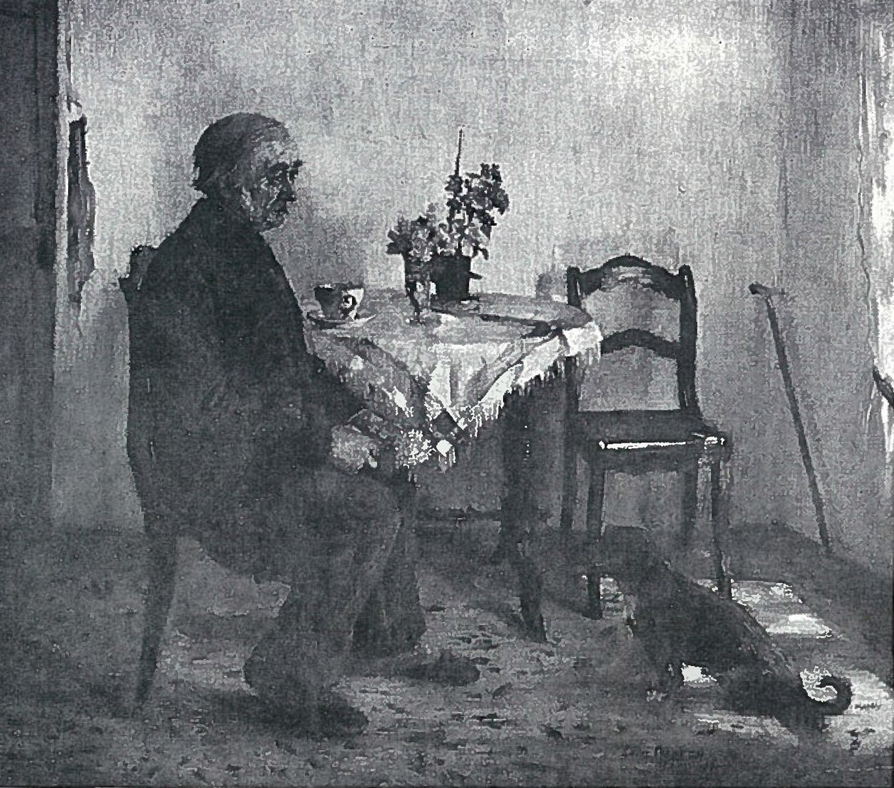 Vieil homme dans la chambre - Lovis Corinth