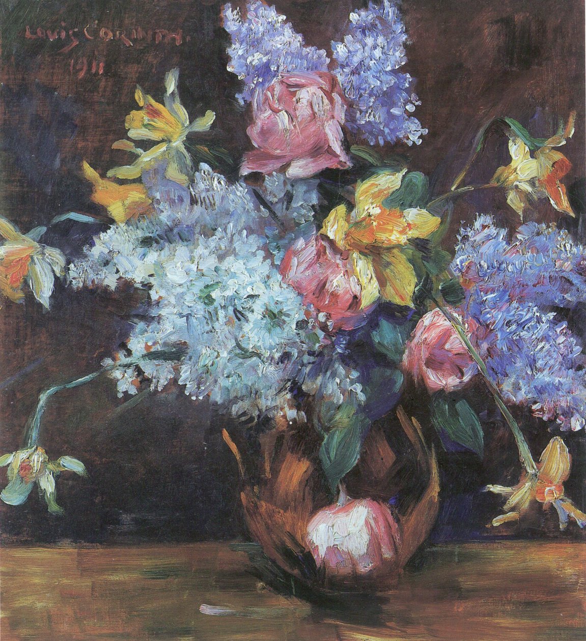 Roses, lilas et jonquilles - Lovis Corinth