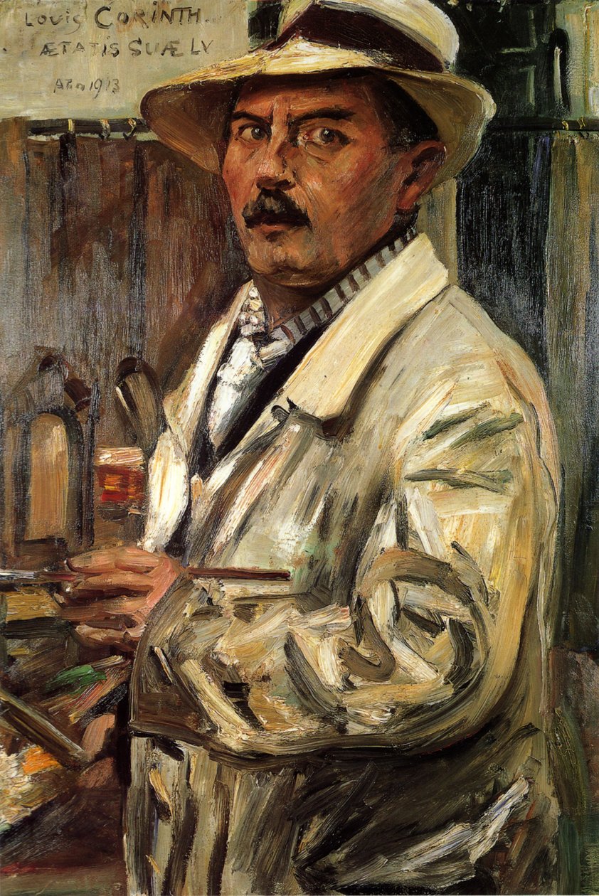 Autoportrait avec chapeau de paille - Lovis Corinth