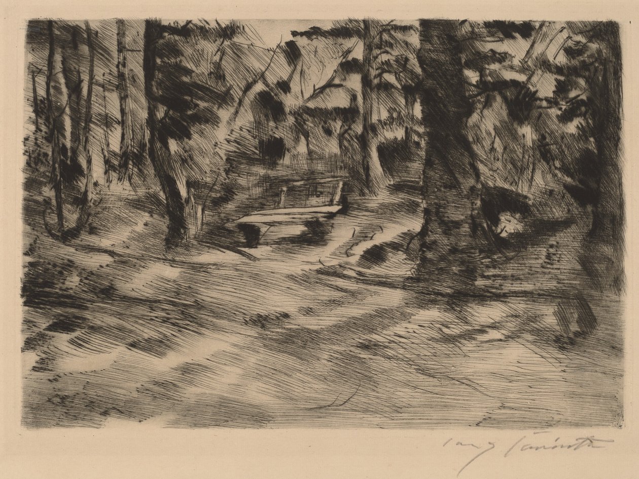 Banc dans les bois II, 1917 - Lovis Corinth