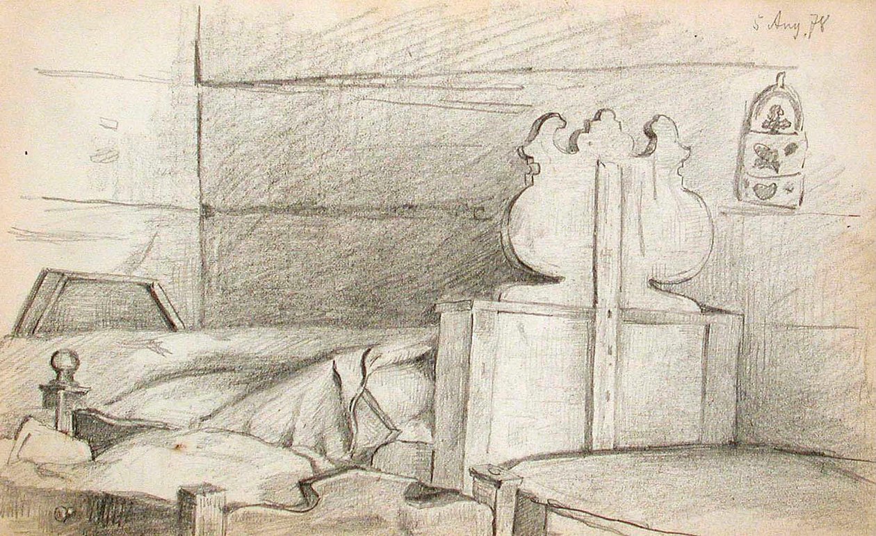 Chambre à coucher (recto), Satan (verso) - Lovis Corinth