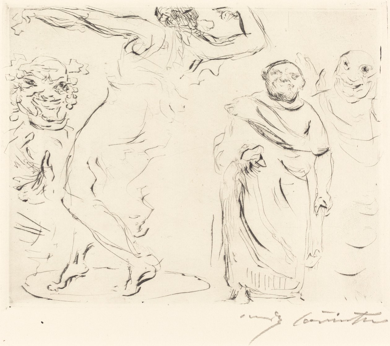 Le banquet de Trimalchio : pl. XI - Lovis Corinth