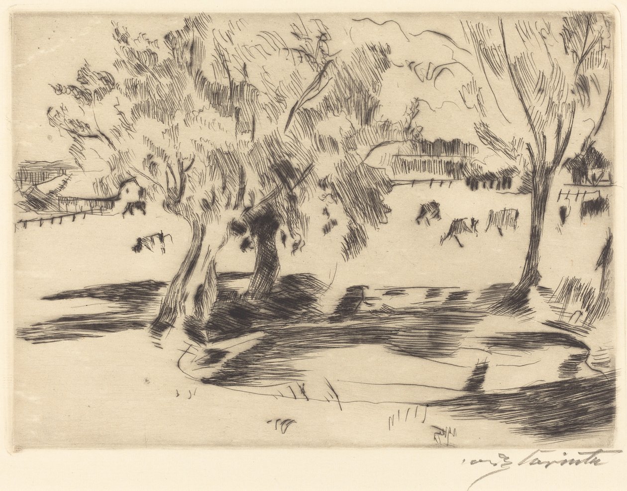 Paysage avec vaches - Lovis Corinth