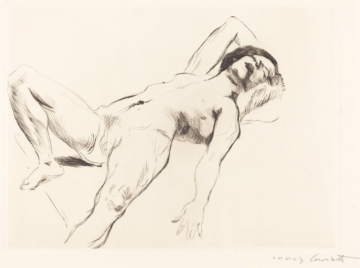 Nu féminin allongé I - Lovis Corinth