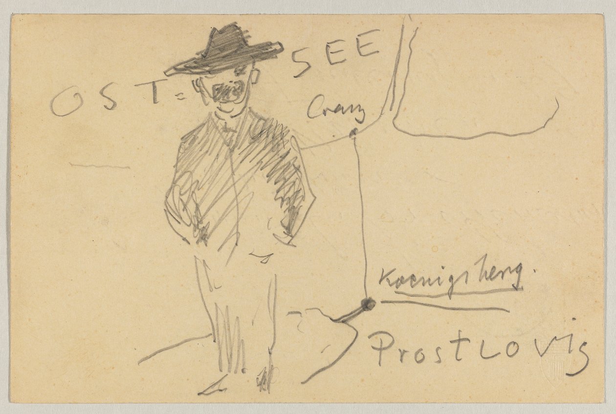 Lovis Corinth à Carl Strathmann : Carte postale, cachet postal du 10 avril 1903 - Lovis Corinth
