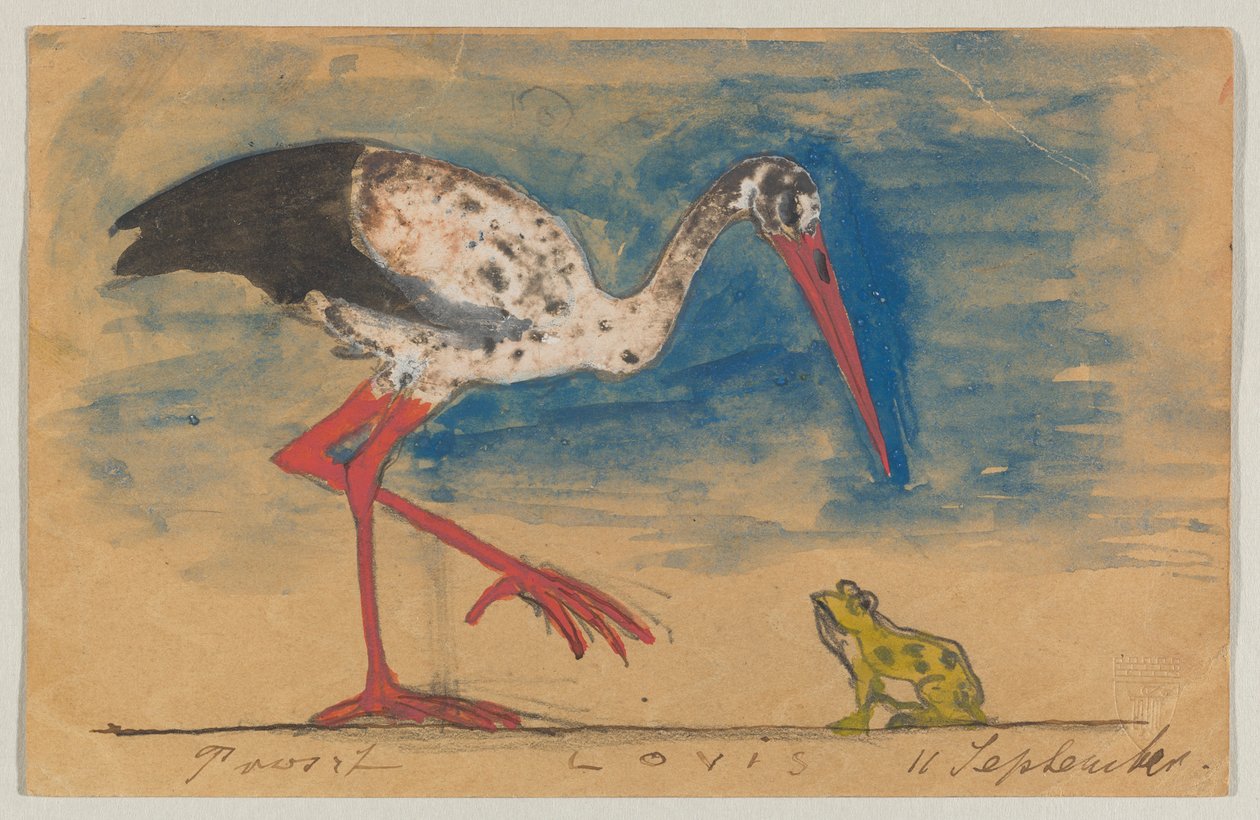 Lovis Corinth à Carl Strathmann : carte postale, cachet postal du 10 septembre 1899 - Lovis Corinth