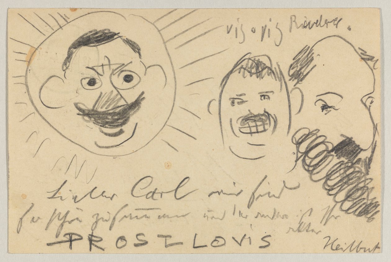 Lovis Corinth à Carl Strathmann : Carte postale, cachet postal du 12 décembre 1902 - Lovis Corinth