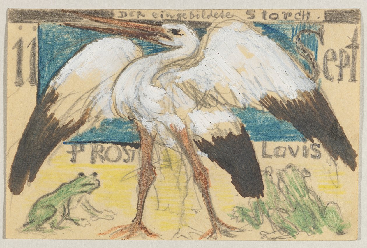 Lovis Corinth à Carl Strathmann : carte postale, cachet postal du 12 septembre 1905 - Lovis Corinth