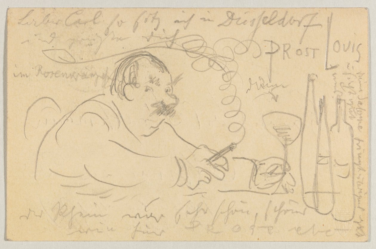 Lovis Corinth à Carl Strathmann : Carte postale, cachet du 13 septembre 1907 - Lovis Corinth