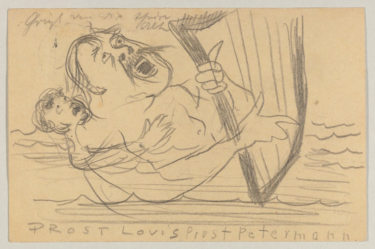 Lovis Corinth à Carl Strathmann : Carte postale, cachet postal du 18 juillet 1903 - Lovis Corinth