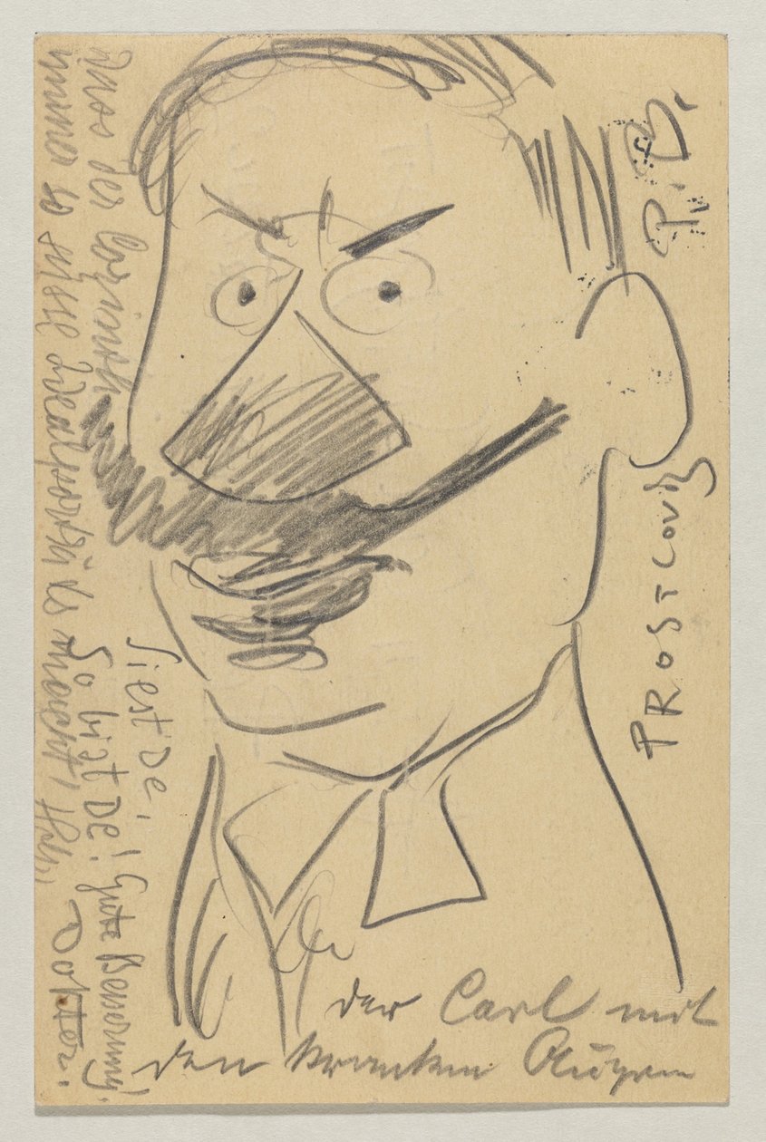 Lovis Corinth à Carl Strathmann : Carte postale, cachet postal 21 février 1904 - Lovis Corinth
