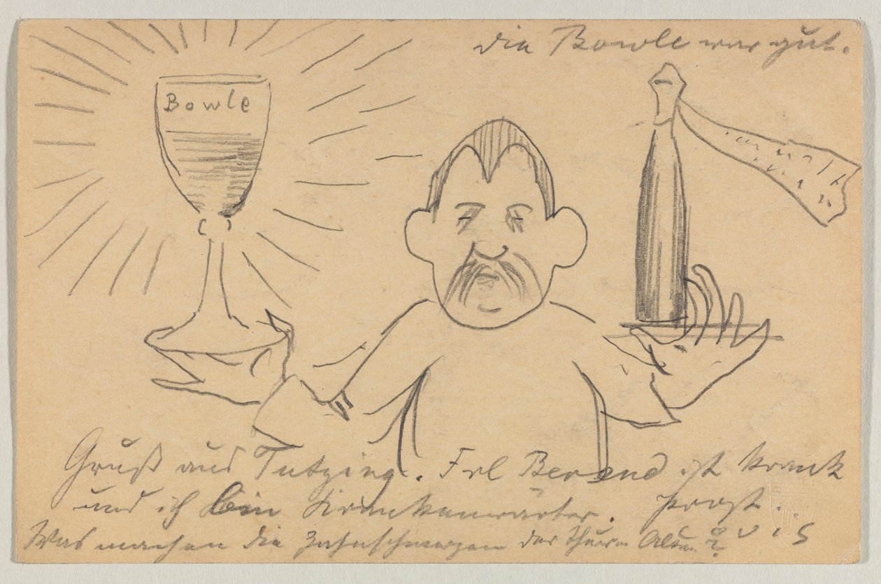 Lovis Corinth à Carl Strathmann: Carte postale, cachet du 22 septembre 1902 - Lovis Corinth