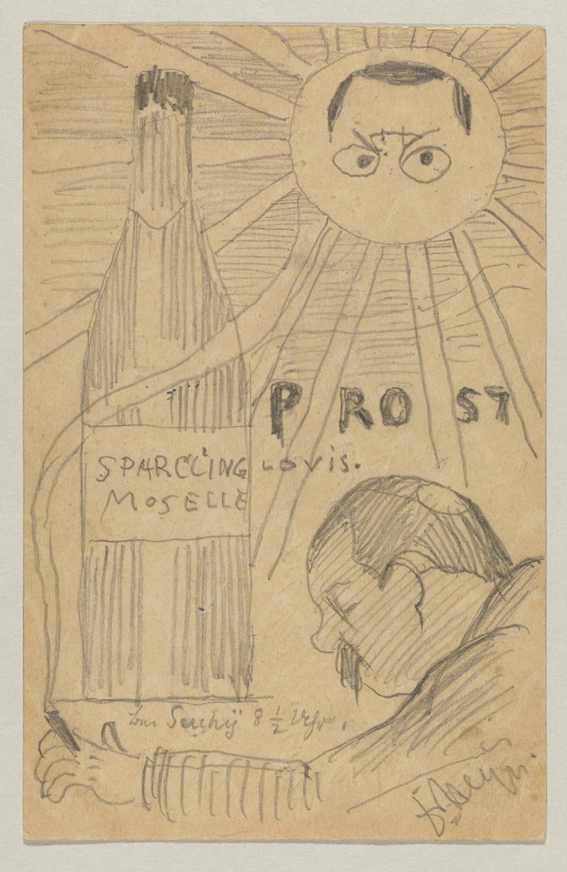 Lovis Corinth à Carl Strathmann: Carte postale, cachet postal du 26 décembre 1897 - Lovis Corinth