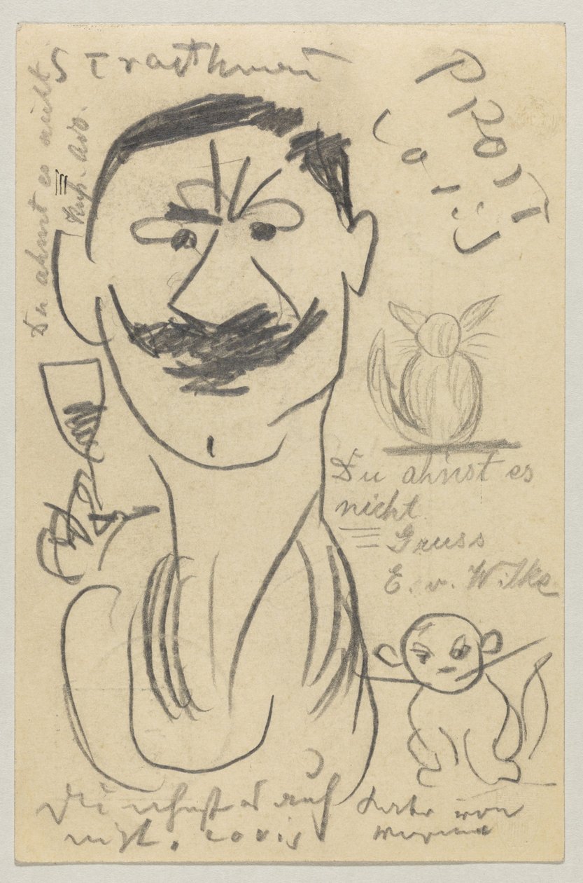 Lovis Corinth à Carl Strathmann : Carte postale, cachet postal du 29 mars 1904 - Lovis Corinth