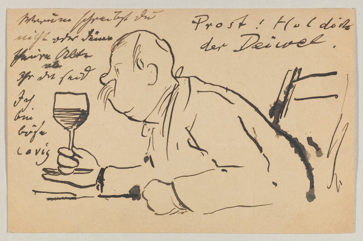 Lovis Corinth à Carl Strathmann : Carte postale, cachet du 2 septembre 1902 - Lovis Corinth