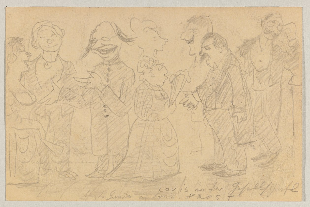 Lovis Corinth à Carl Strathmann : Carte postale, cachet de la poste 8 novembre 1899 - Lovis Corinth