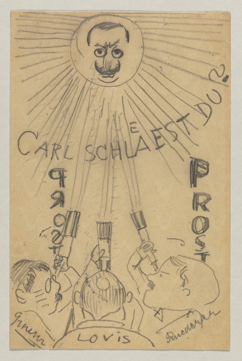 Lovis Corinth à Carl Strathmann: Carte postale, cachet de la poste 9 janvier 1910 - Lovis Corinth