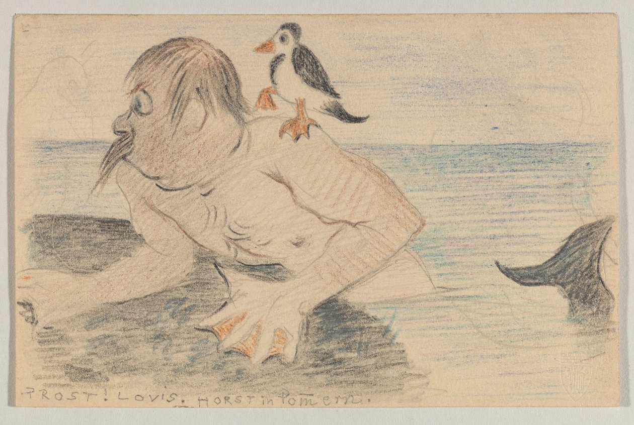 Lovis Corinth à Carl Strathmann: Carte postale, cachet postal 9 juillet 1902 - Lovis Corinth