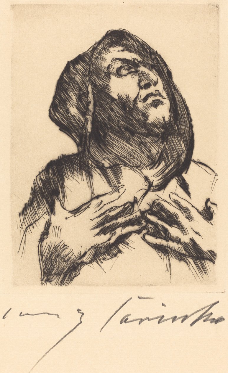 Moine levant les yeux - Lovis Corinth