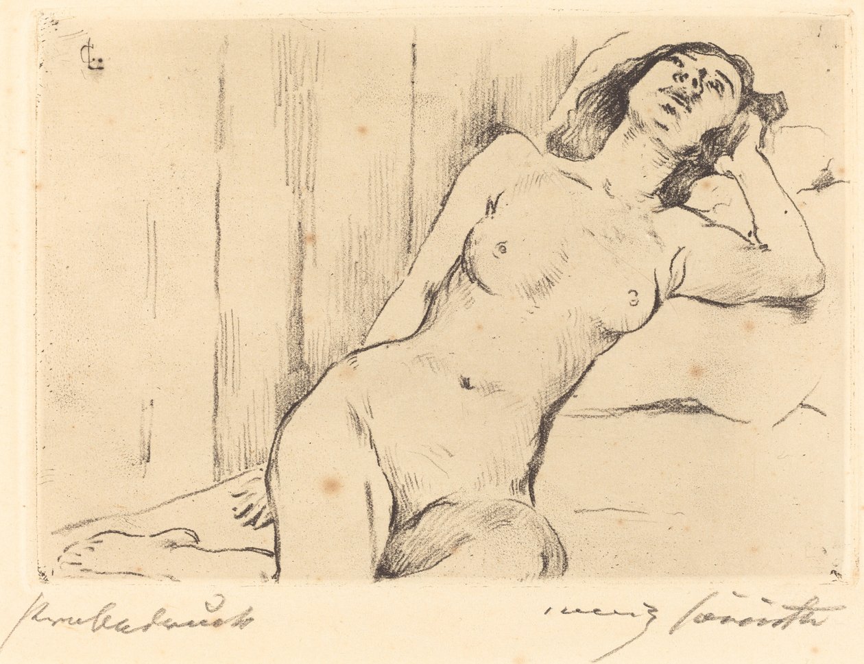 Nu féminin allongé - Lovis Corinth