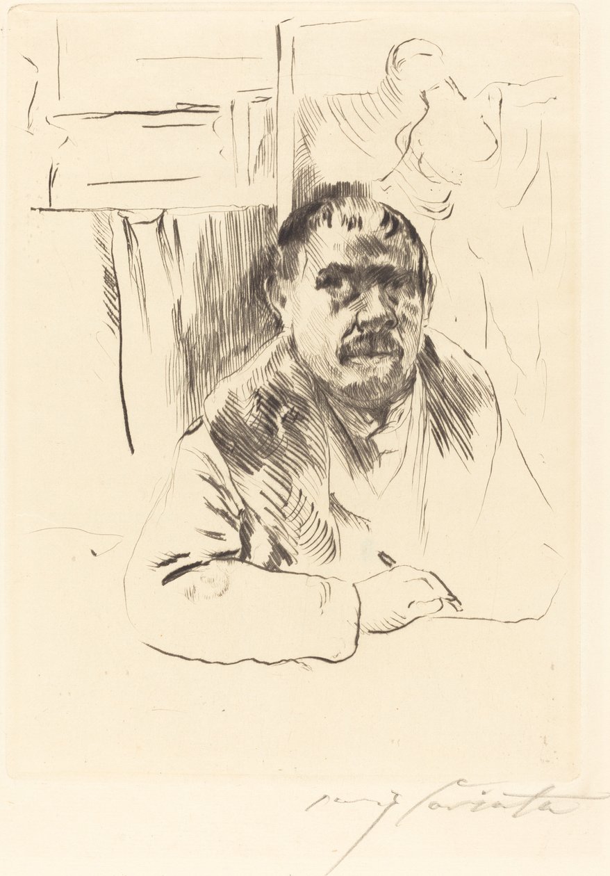 Autoportrait en manteau de fourrure - Lovis Corinth