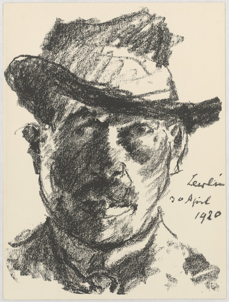 Autoportrait au chapeau mou - Lovis Corinth