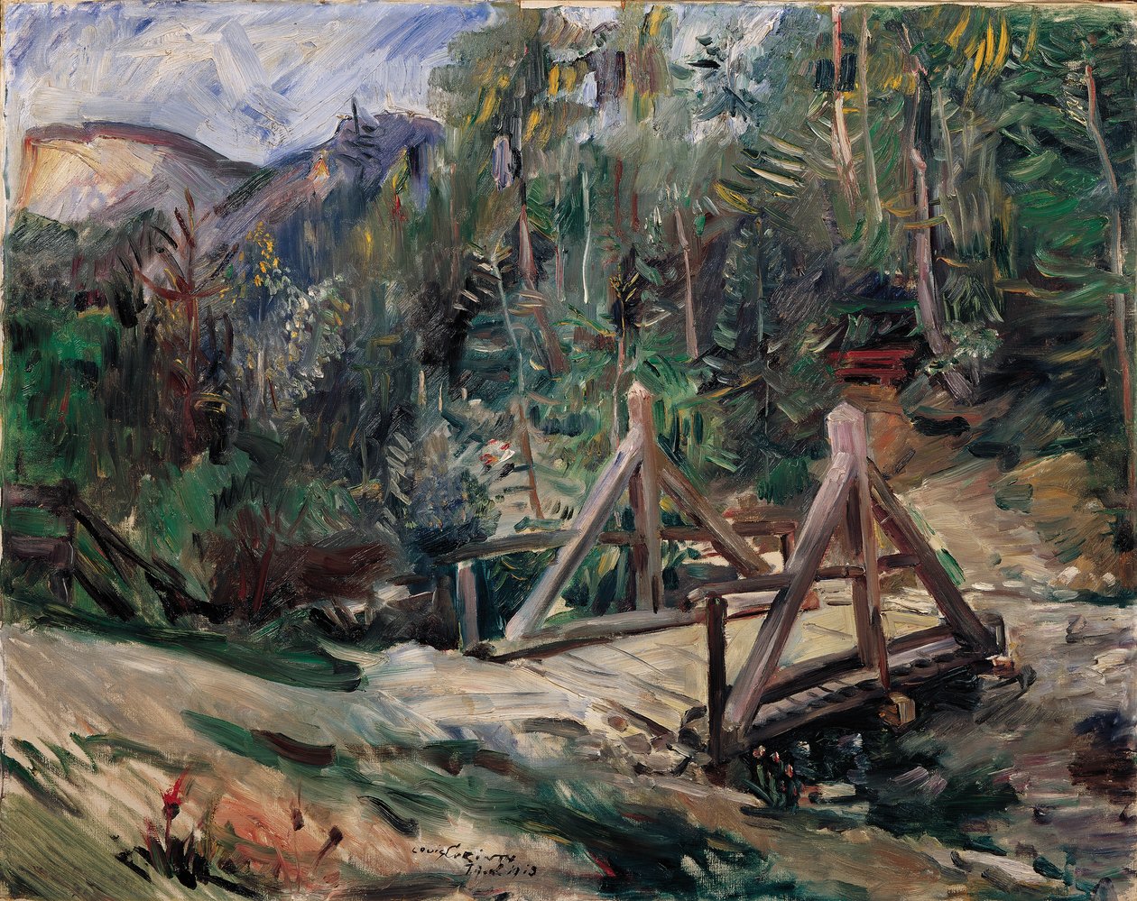 Paysage tyrolien avec pont - Lovis Corinth