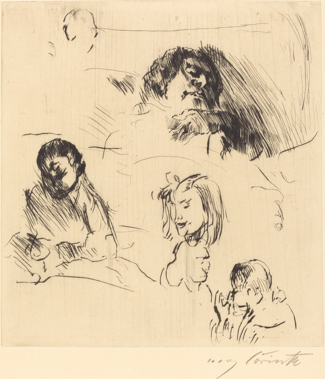 Différentes études de portraits, 1920 - Lovis Corinth