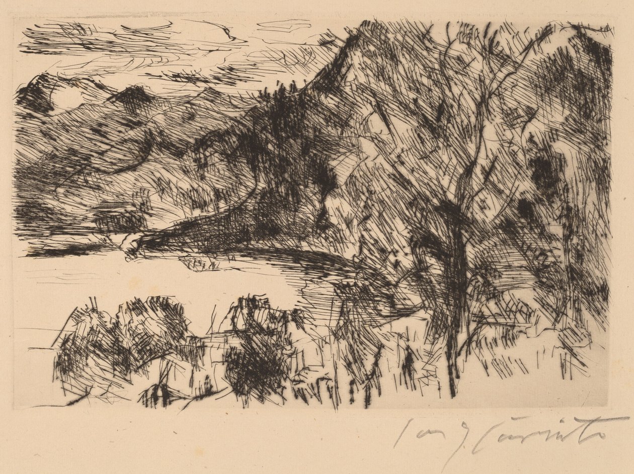 Walchensee avec Jochberg - Lovis Corinth